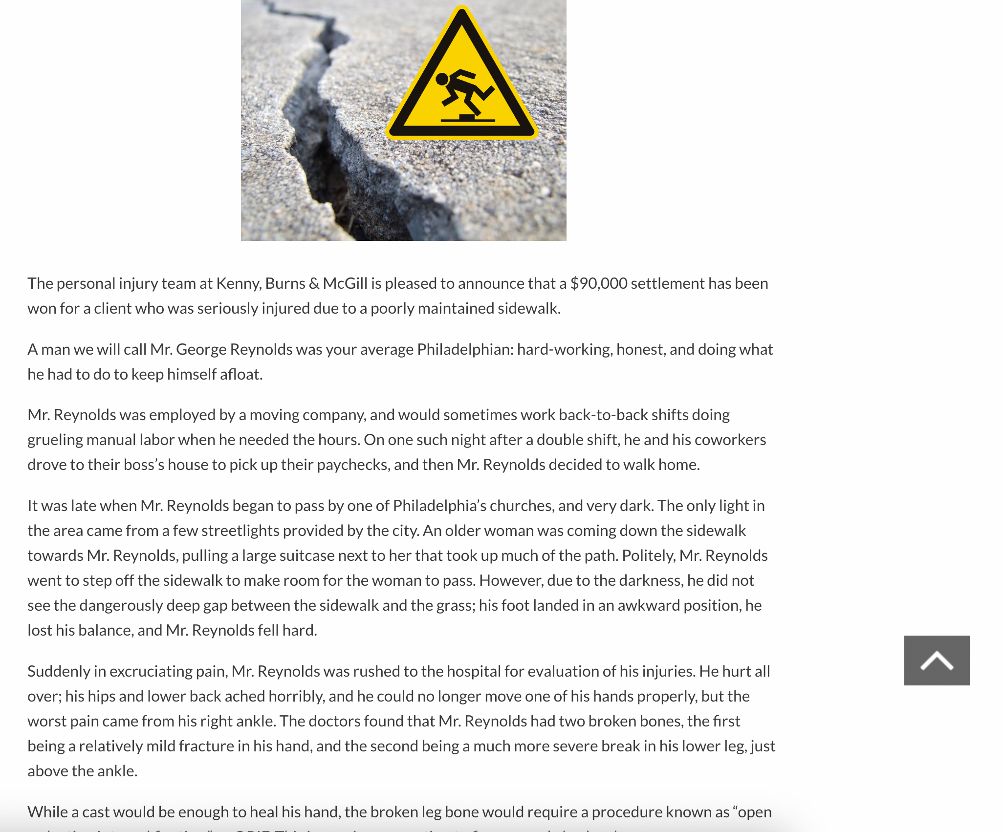 The image below shows an example case study article.