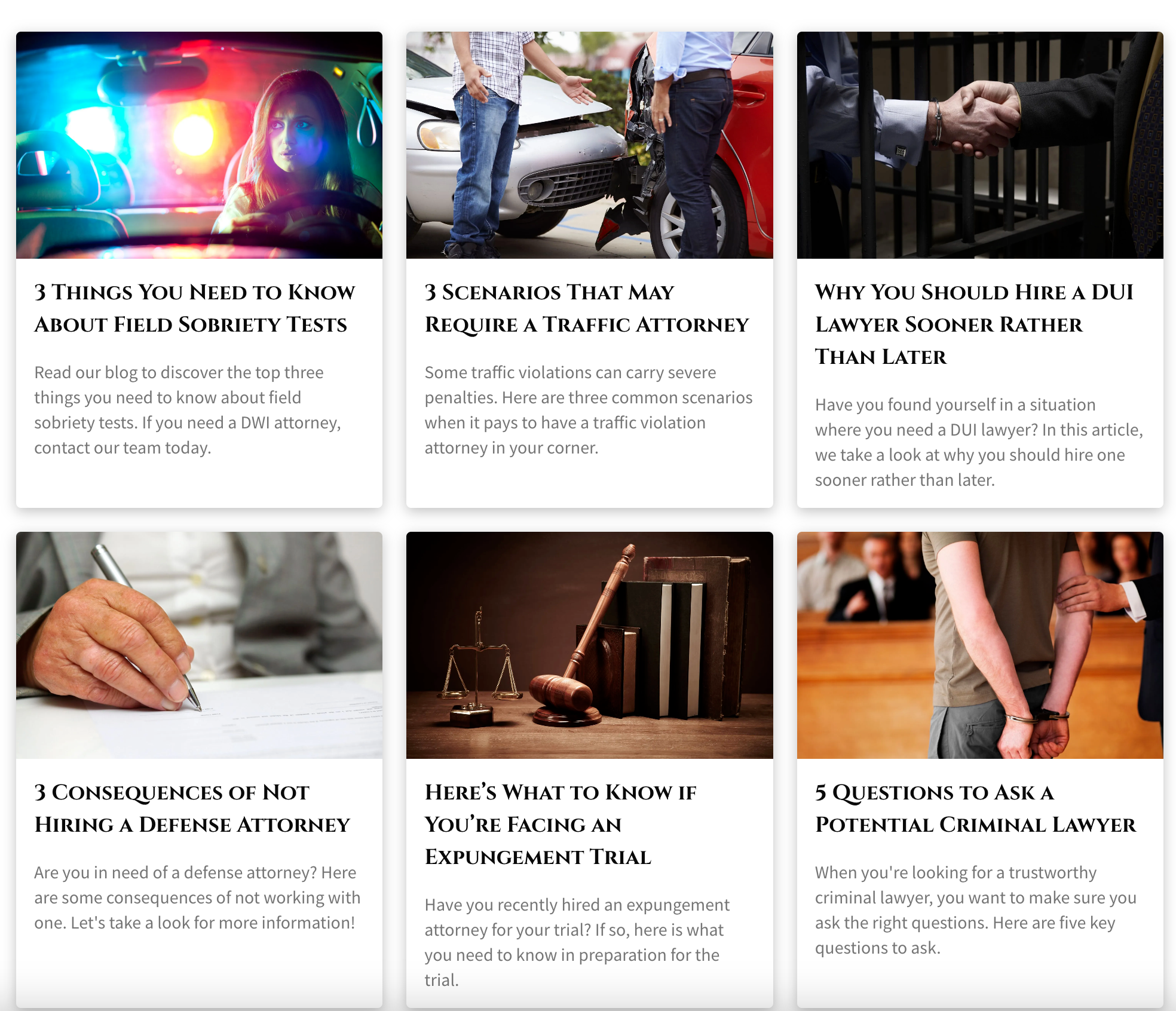 Example blog topics showcasing extensive topical coverage for the law offices of Jason Pollack, Esq.