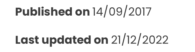 Example of evergreen content that's been updated.