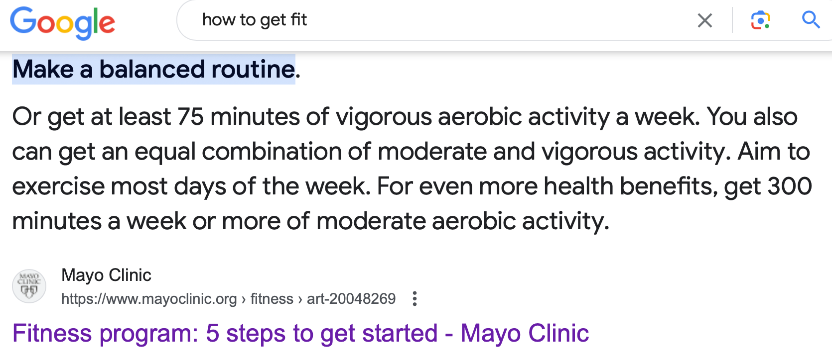 Example of an evergreen topic idea in the fitness niche.