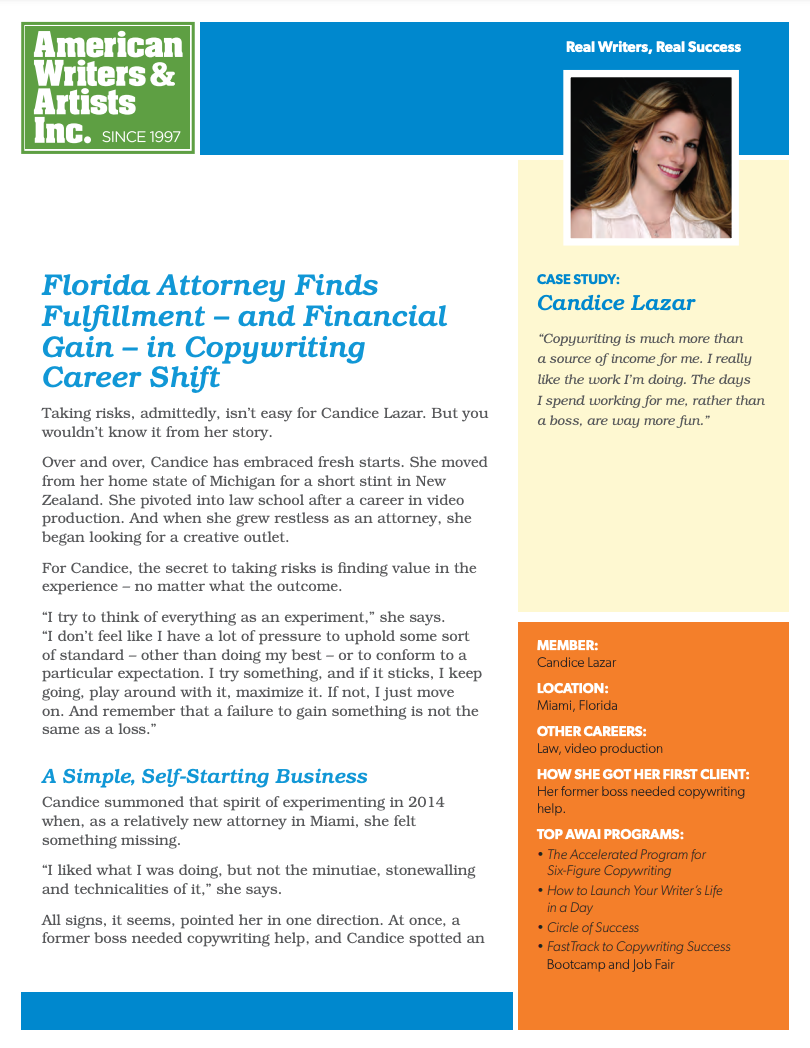 a case study from american writers & artists institute